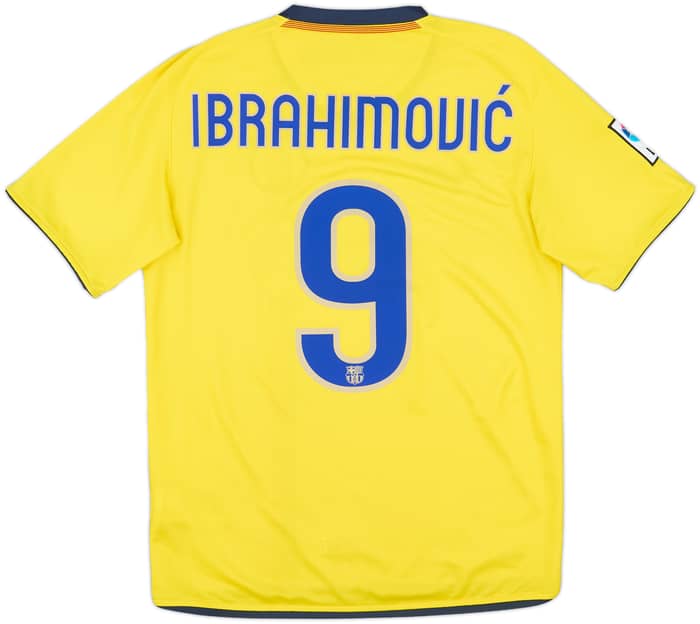 2008-10 Barcelona Away Shirt Ibrahimovic #9 - 8/10 - (S)