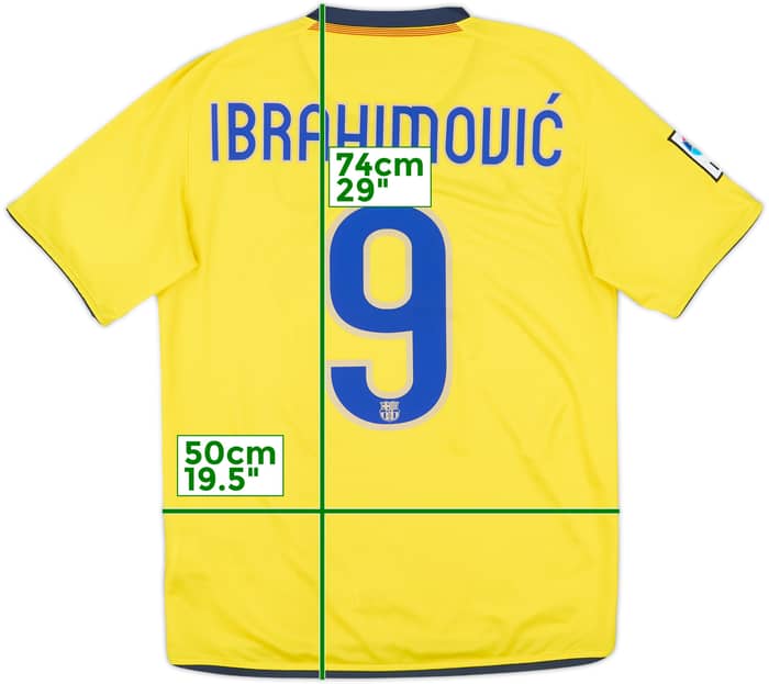 2008-10 Barcelona Away Shirt Ibrahimovic #9 - 8/10 - (S)