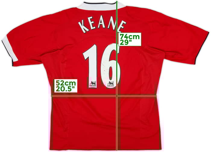 2004-06 Manchester United Home Shirt Keane #16 - 6/10 - (XL)