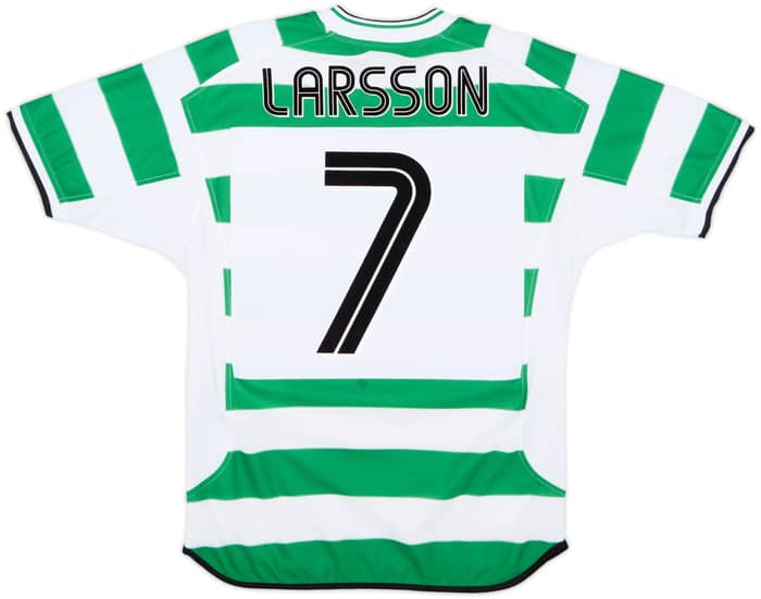 2001-03 Celtic Home Shirt Larsson #7 - 8/10 - (S)