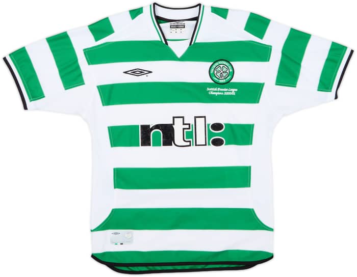 2001-03 Celtic Home Shirt Larsson #7 - 8/10 - (S)