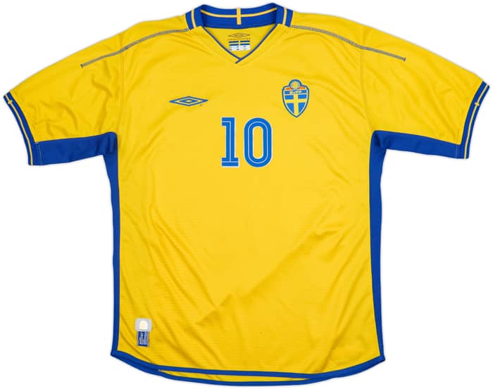 2003-04 Sweden Home Shirt Ibrahimovic #10 - 7/10 - (L)