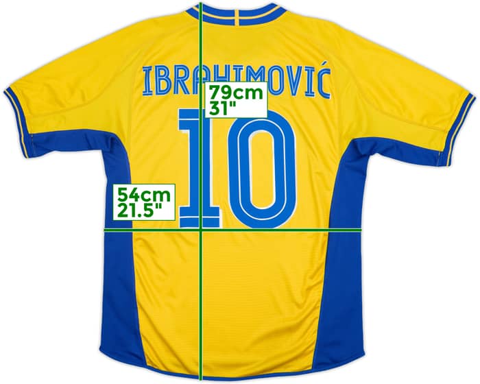 2003-04 Sweden Home Shirt Ibrahimovic #10 - 7/10 - (L)