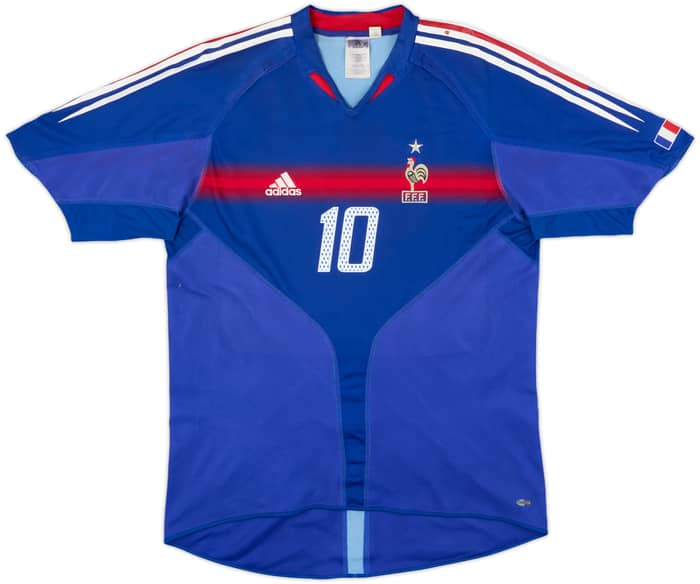 2004-06 France Home Shirt Zidane #10 - 6/10 - (L)