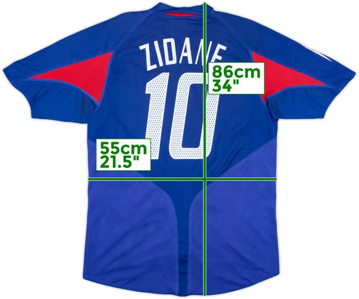 2004-06 France Home Shirt Zidane #10 - 6/10 - (L)