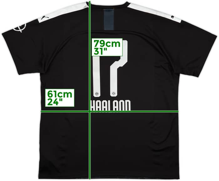 2019-20 Borussia Dortmund Away Shirt Haaland #17 - 10/10 - (XXL)