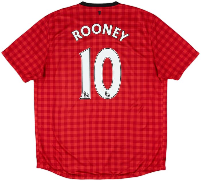 2012-13 Manchester United Home Shirt Rooney #10 - 5/10 - (XL)