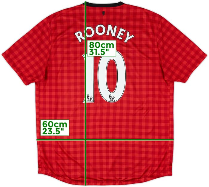 2012-13 Manchester United Home Shirt Rooney #10 - 5/10 - (XL)