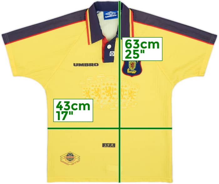 1996-99 Scotland Away Shirt - 9/10 - (L.Boys)