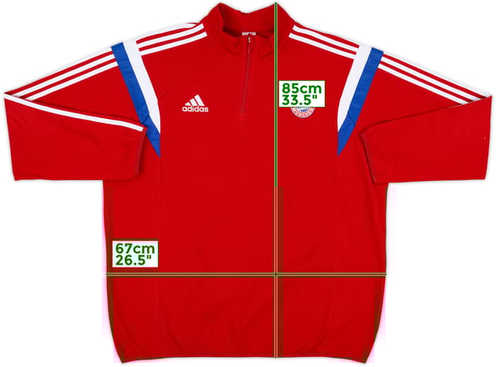 2014-15 Bayern Munich adidas 1/4 Zip Fleece Training Top - 8/10 - (XXL)