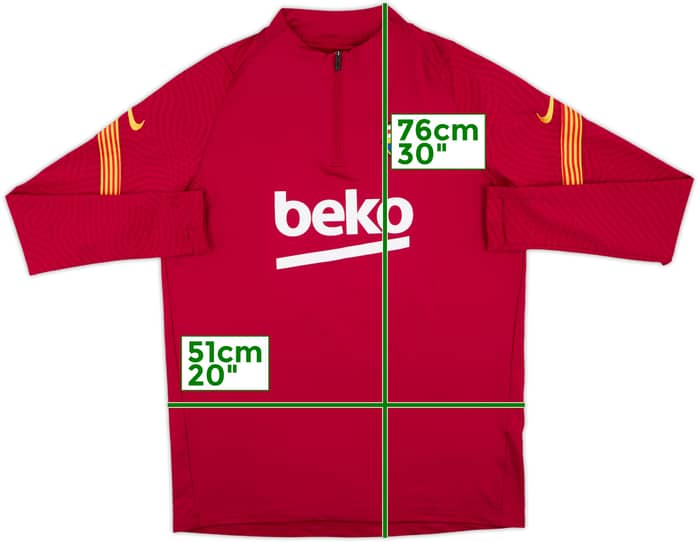 2020-21 Barcelona Nike 1/4 Zip Drill Top - 10/10 - (L)