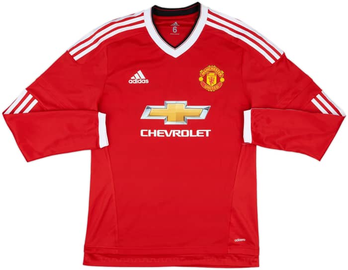 2015-16 Manchester United Match Issue Home L/S Shirt #29
