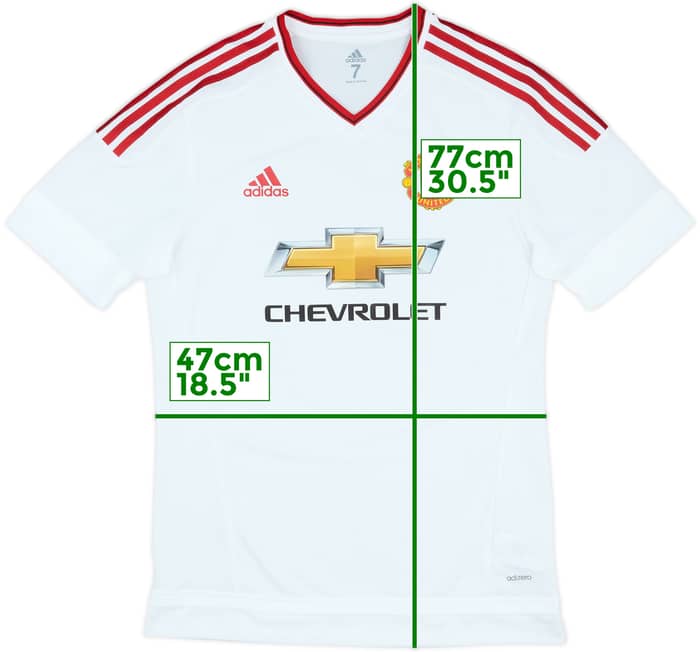 2015-16 Manchester United Match Issue Away Shirt #12