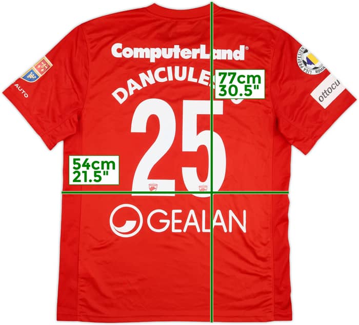 2013-14 Dinamo Bucuresti Match Issue Home Shirt Danciulescu #25