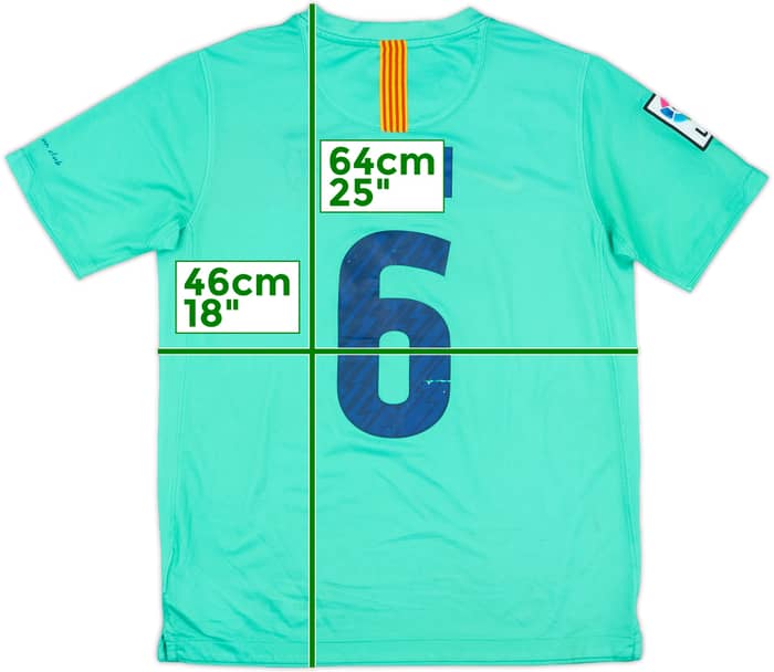2010-11 Barcelona Away Shirt Xavi #6 - 7/10 - (L.Boys)