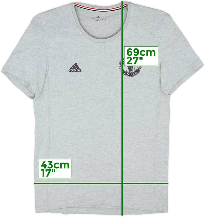 2015-16 Manchester United adidas Cotton Tee - 8/10 - (S)