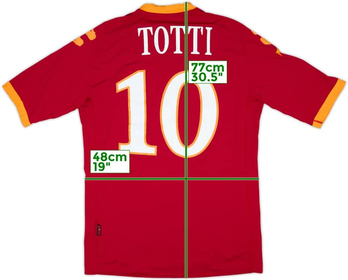 2009-10 Roma Home Shirt Totti #10 - 5/10 - (M)