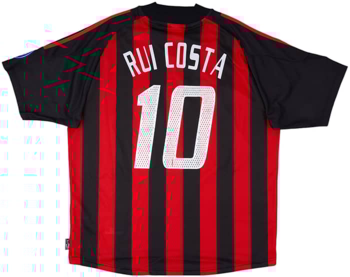 2002-03 AC Milan Home Shirt Rui Costa #10 - 5/10 - (XL)