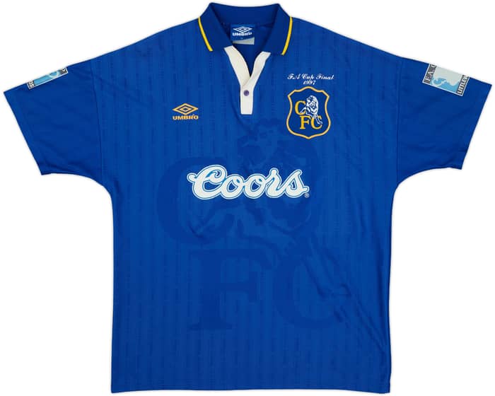 1995-97 Chelsea 'FA Cup Final' Home Shirt Zola #25 - 6/10 - (XL)