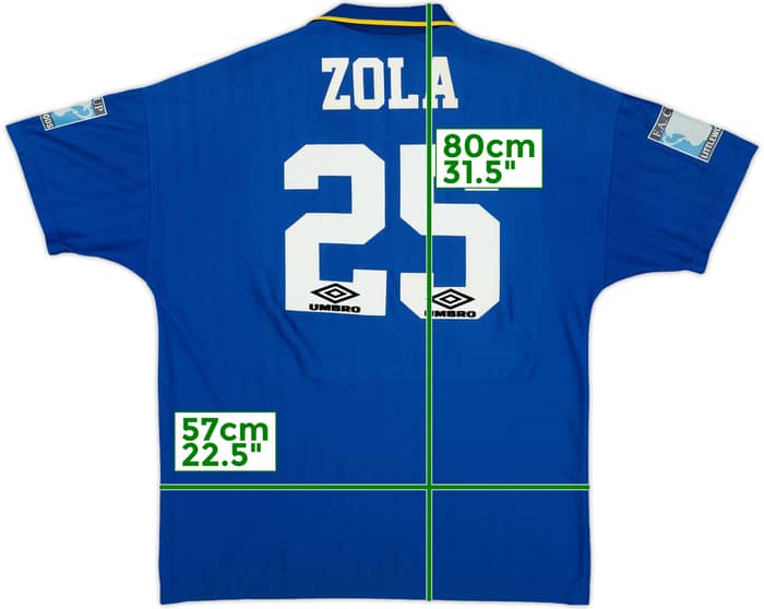 1995-97 Chelsea 'FA Cup Final' Home Shirt Zola #25 - 6/10 - (XL)