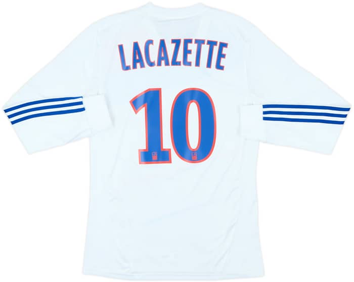 2012-13 Lyon Home Player Issue L/S Shirt Lacazette #10 (M)