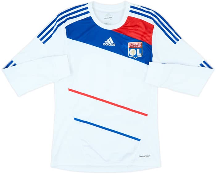 2012-13 Lyon Home Player Issue L/S Shirt Lacazette #10 (M)