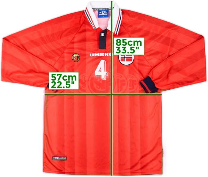1999 Norway Match Issue Home L/S Shirt #4 (Bragstad)