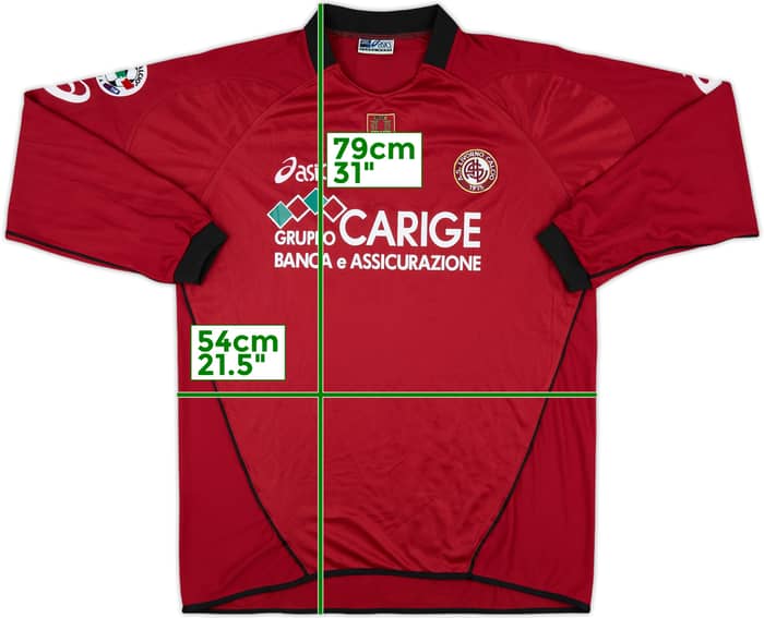 2005-06 Livorno Match Issue Home L/S Shirt Lucarelli #99