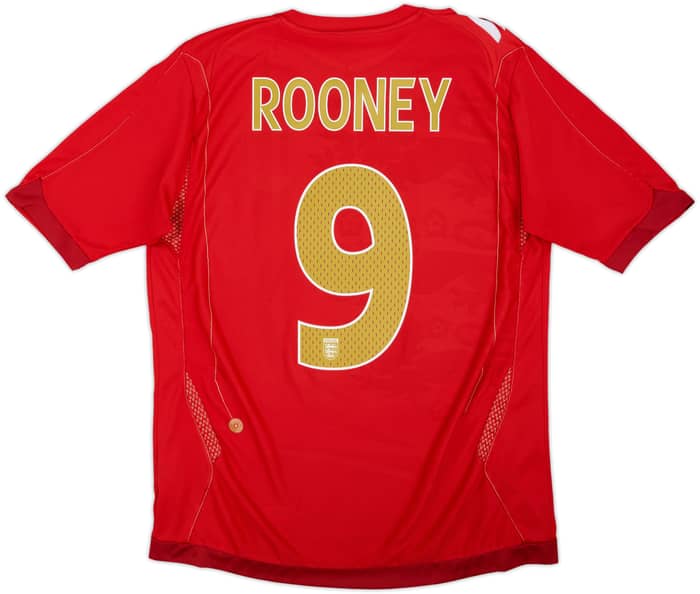 2006-08 England Away Shirt Rooney #9 - 6/10 - (M)