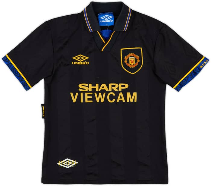1993-95 Manchester United Away Shirt - 8/10 - (L.Boys)