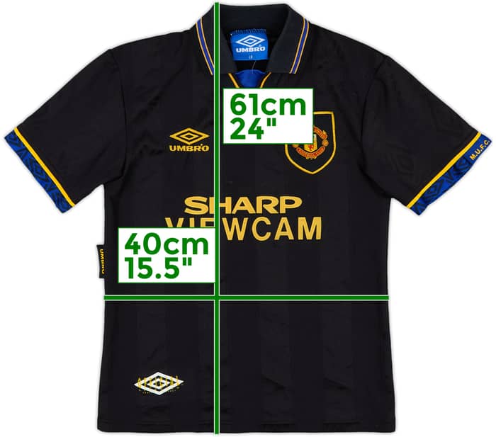 1993-95 Manchester United Away Shirt - 8/10 - (L.Boys)