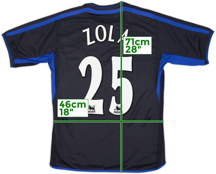 2002-04 Chelsea Away Shirt Zola #25 - 8/10 - (S)