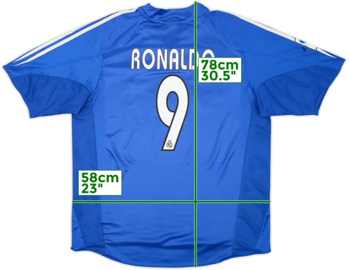 2004-05 Real Madrid Third Shirt Ronaldo #9 - 5/10 - (XL)