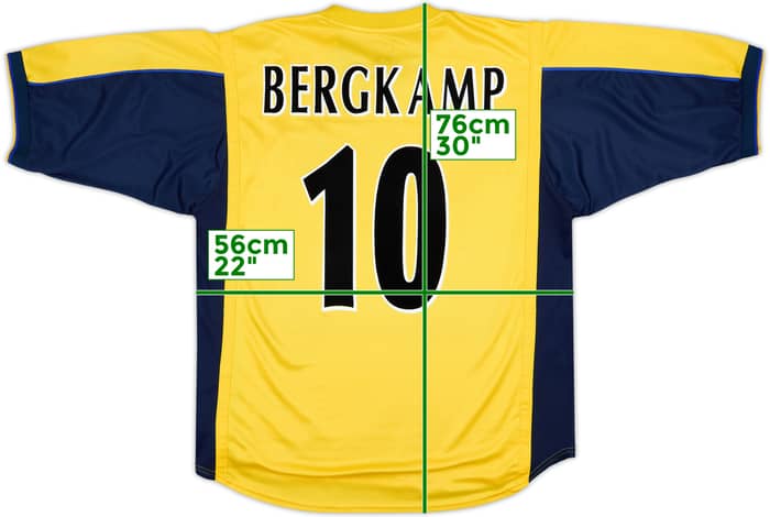 1999-01 Arsenal Away Shirt Bergkamp #10 - 7/10 - (XL)