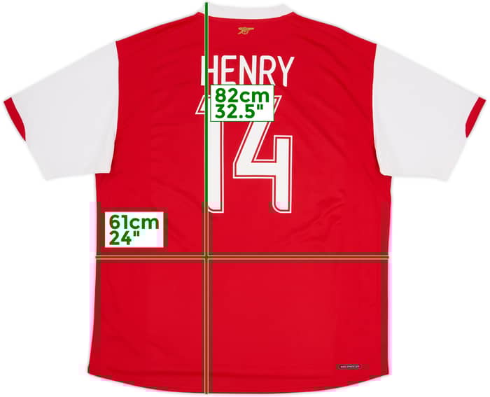 2006-08 Arsenal Camiseta Local Henry #14 - 6/10 - (XL)
