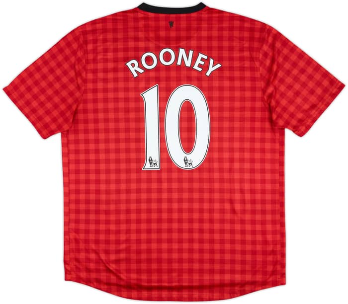 2012-13 Manchester United Home Shirt Rooney #10 - 7/10 - (XL)