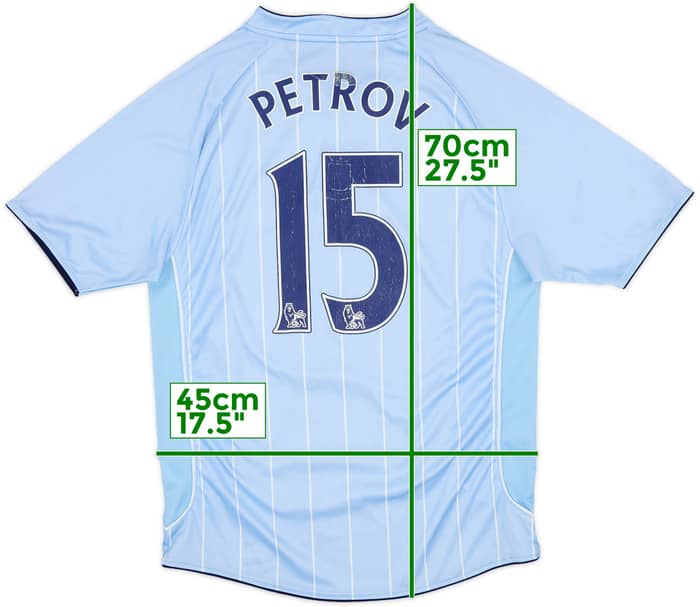 2007-08 Manchester City Home Shirt Petrov #15 - 5/10 - (M)