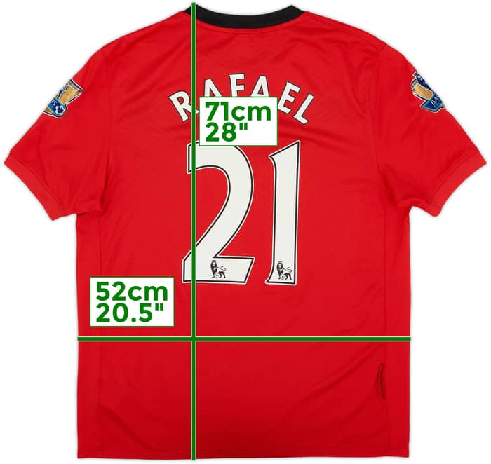 2009-10 Manchester United Home Shirt Rafael #21 - 9/10 - (M)