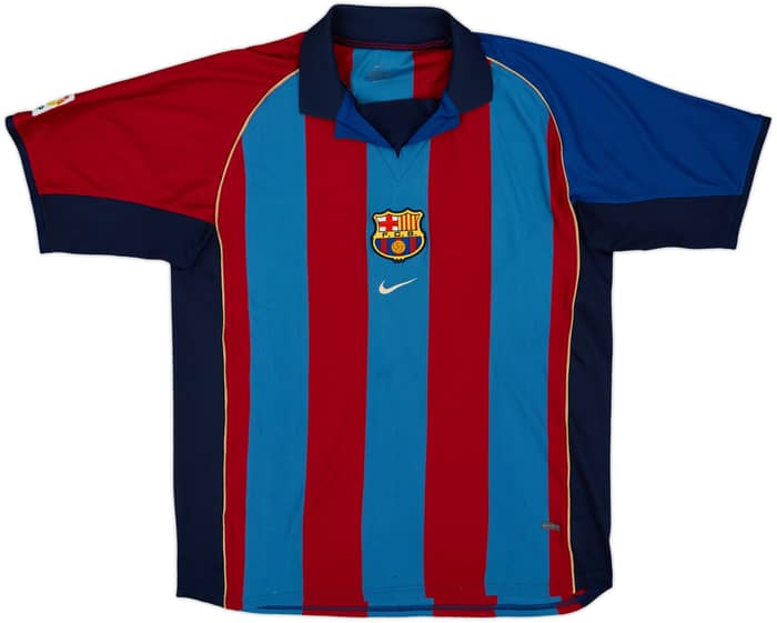 2001-02 Barcelona Home Shirt Rivaldo #10 - 6/10 - (XL)