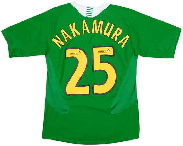 2005-06 Celtic Away Shirt Nakamura #25 - 4/10 - (L.Boys)