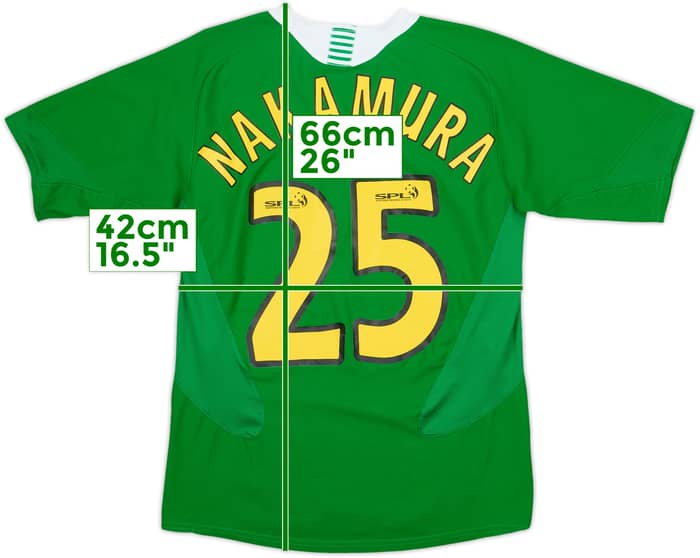 2005-06 Celtic Away Shirt Nakamura #25 - 4/10 - (L.Boys)