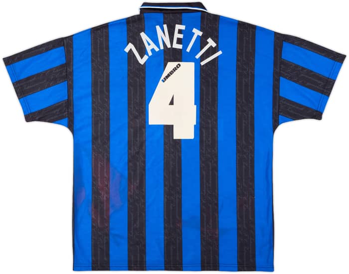 1996-97 Inter Milan Home Shirt Zanetti #4 - 8/10 - (XL)