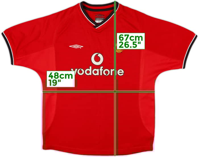 2000-02 Manchester United Home Shirt - 9/10 - (L.Boys)