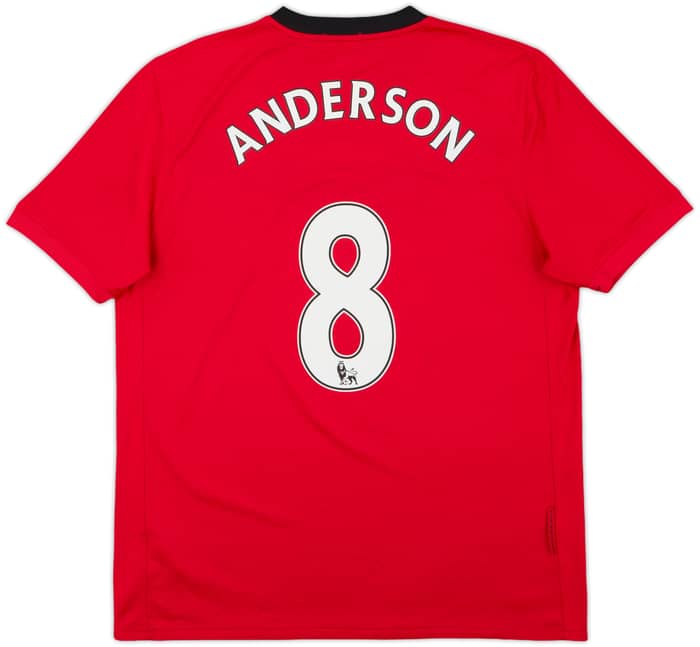 2009-10 Manchester United Home Shirt Anderson #8 - 8/10 - (L)
