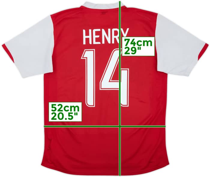 2006-08 Arsenal Home Shirt Henry #14 - 5/10 - (M)