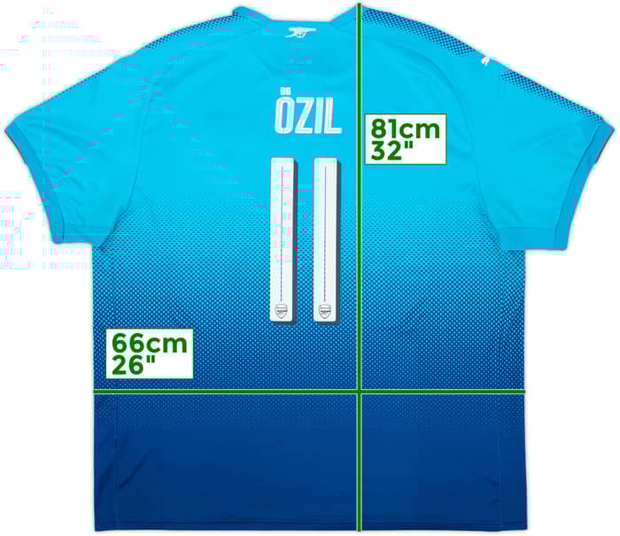Camiseta de visitante del Arsenal 2017-18 Ozil #11 - 8/10 - (3XL)