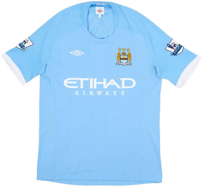 2010-11 Manchester City Home Shirt Kompany #4 - 8/10 - (L)