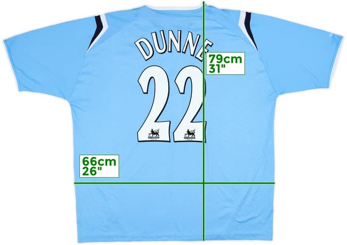 2004-05 Manchester City Home Shirt Dunne #22 - 6/10 - (XXL)