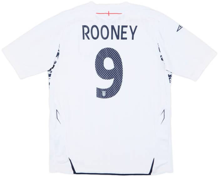 2007-09 England Home Shirt Rooney #9 - 6/10 - (L)