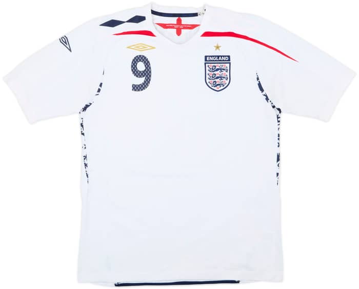 2007-09 England Home Shirt Rooney #9 - 6/10 - (L)